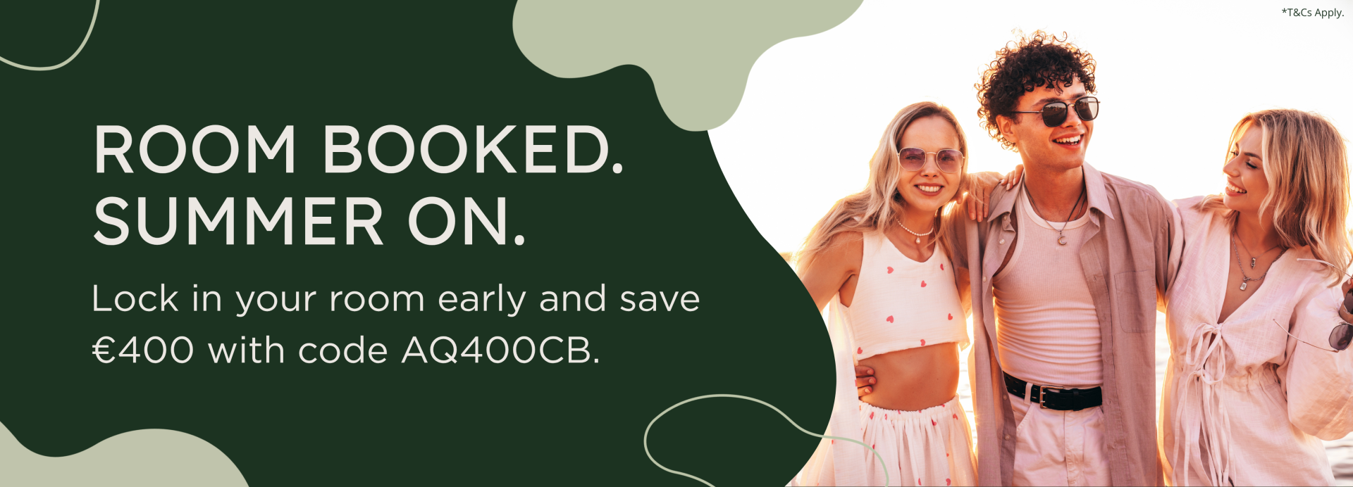 Room Booked Summer On Promo Banner